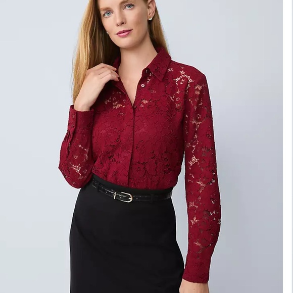 Ann Taylor Tops - NWT Ann Taylor lace shirt with cami